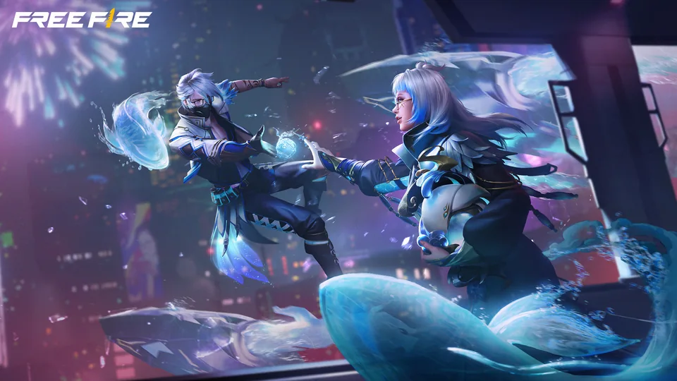 Official Free Fire artwork featuring two characters